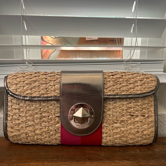 SALE - Kate Spade Wicker Clutch - Picture 1 of 6